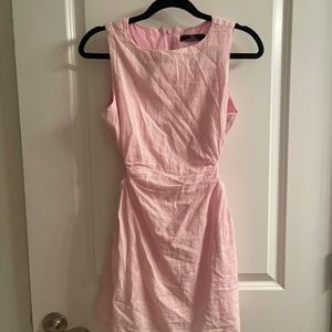 Midi fitted dress with opening on the sides